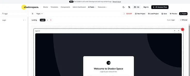 Multi-page or single landing page builder