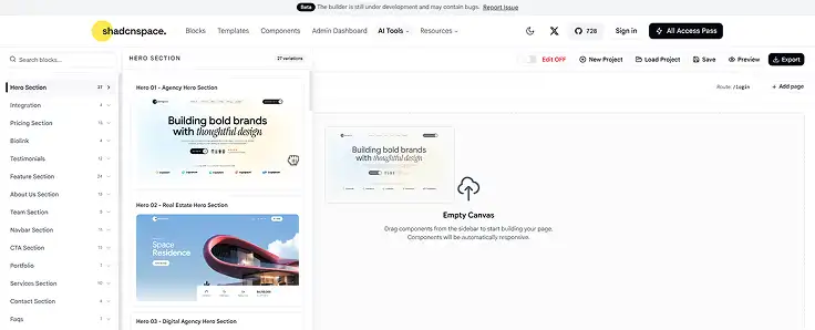 Drag & Drop Builder