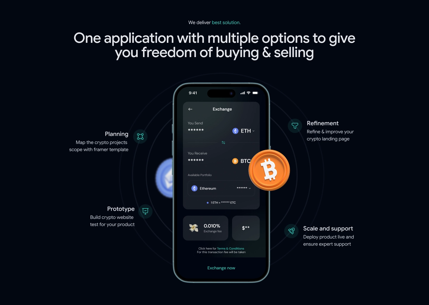 Feature 10 - Multi-Option Crypto Experience Section