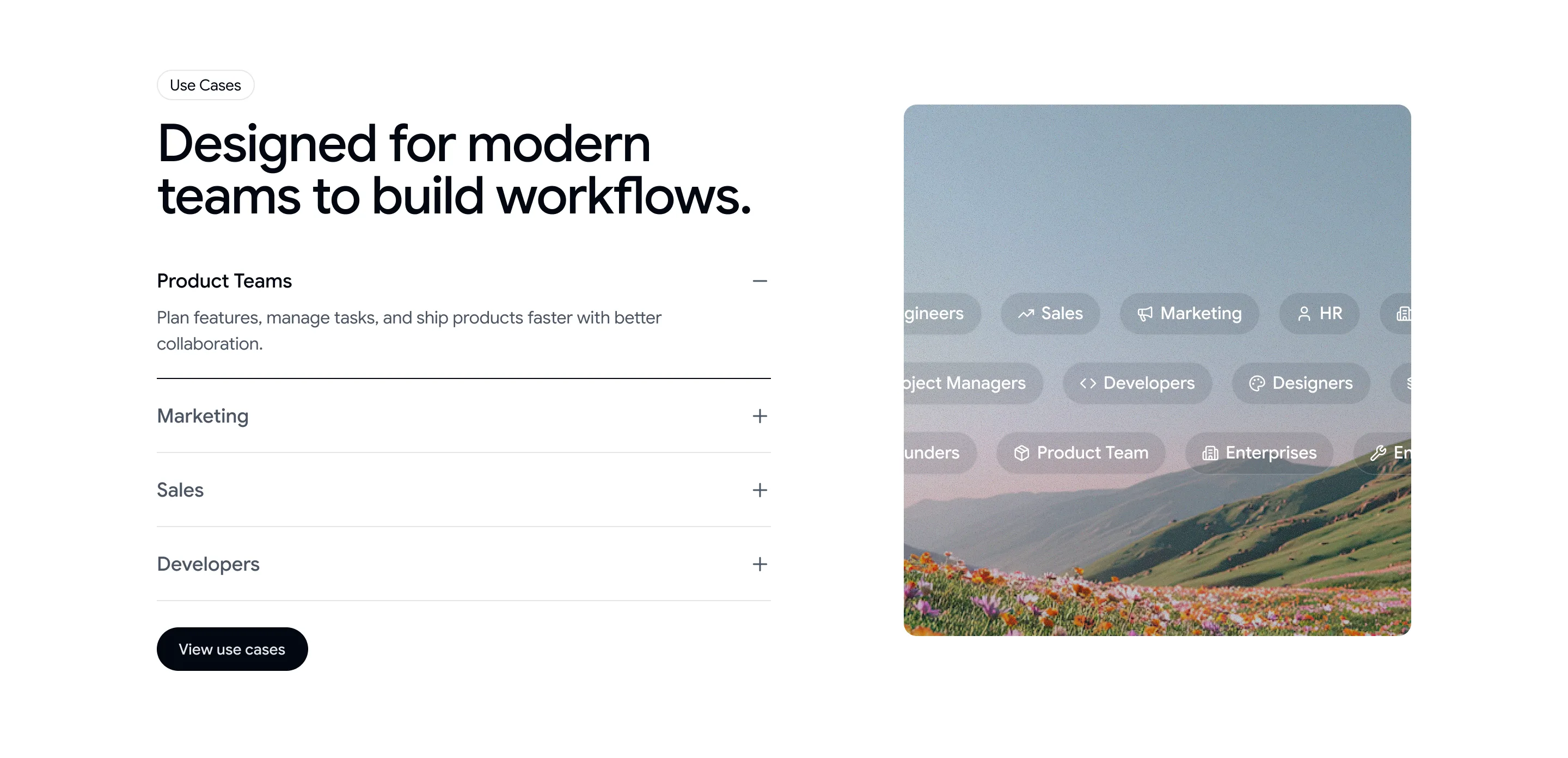 Feature 14 - Team Workflow feature Section