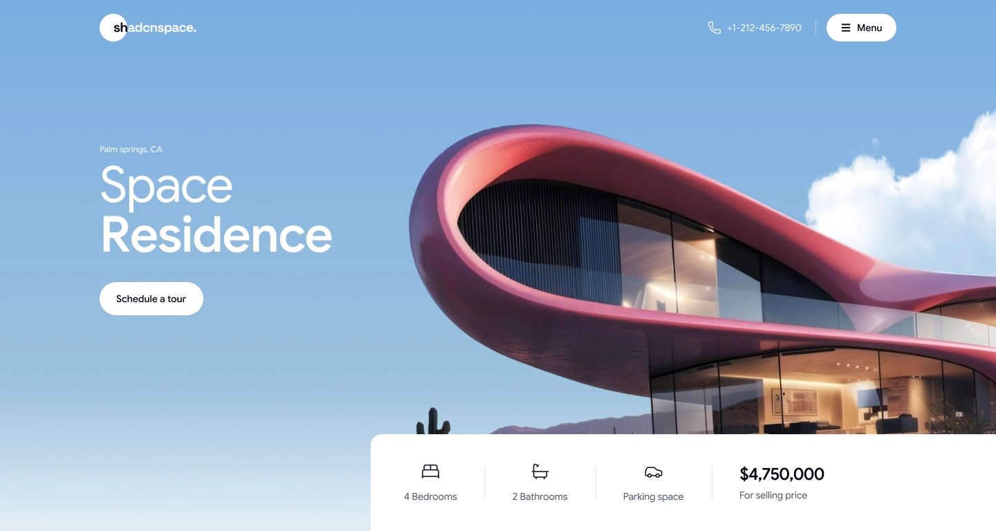 Hero 02 - Real Estate Hero Section