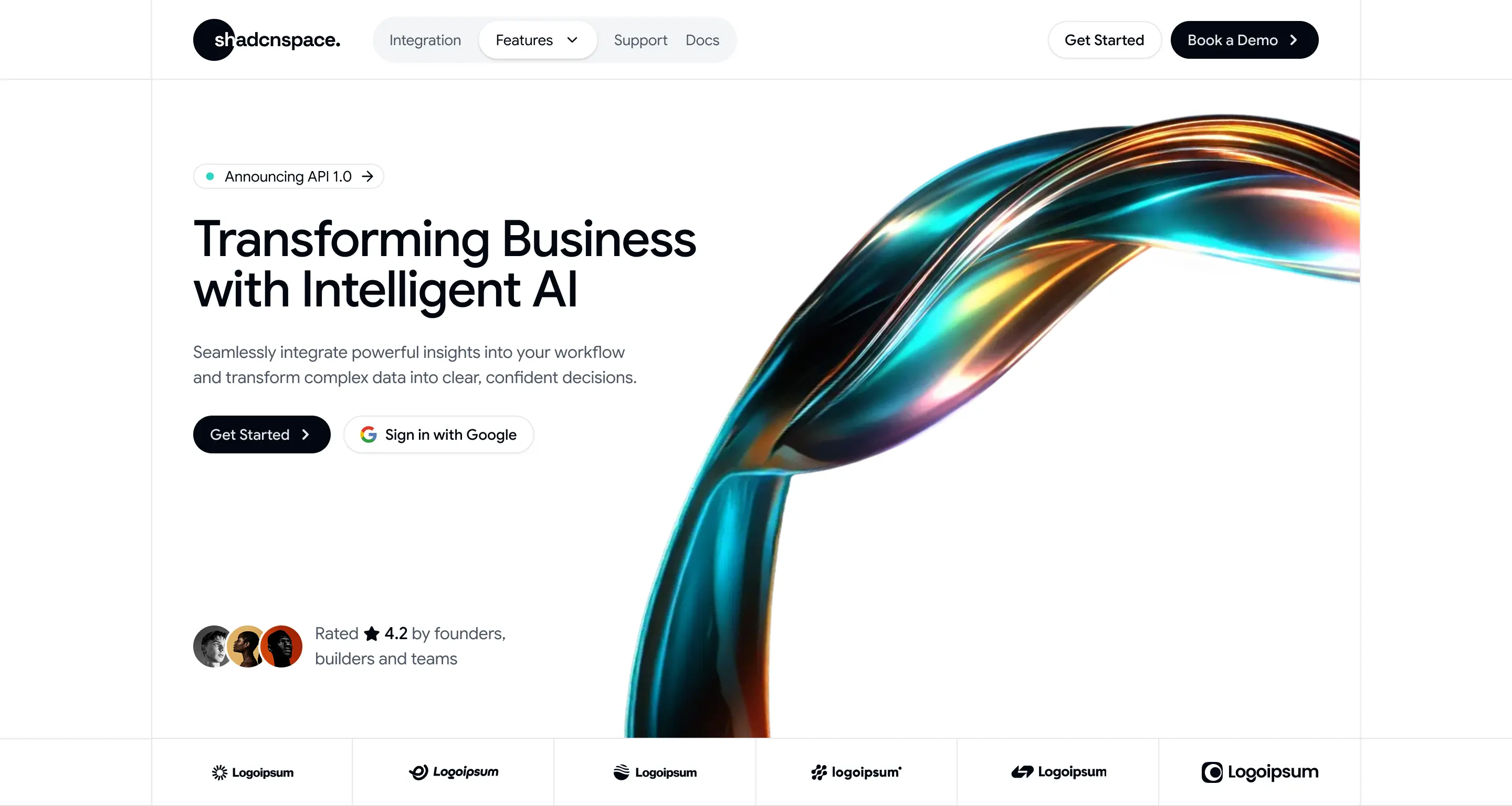 Hero 16 - Modern AI Business Hero Section