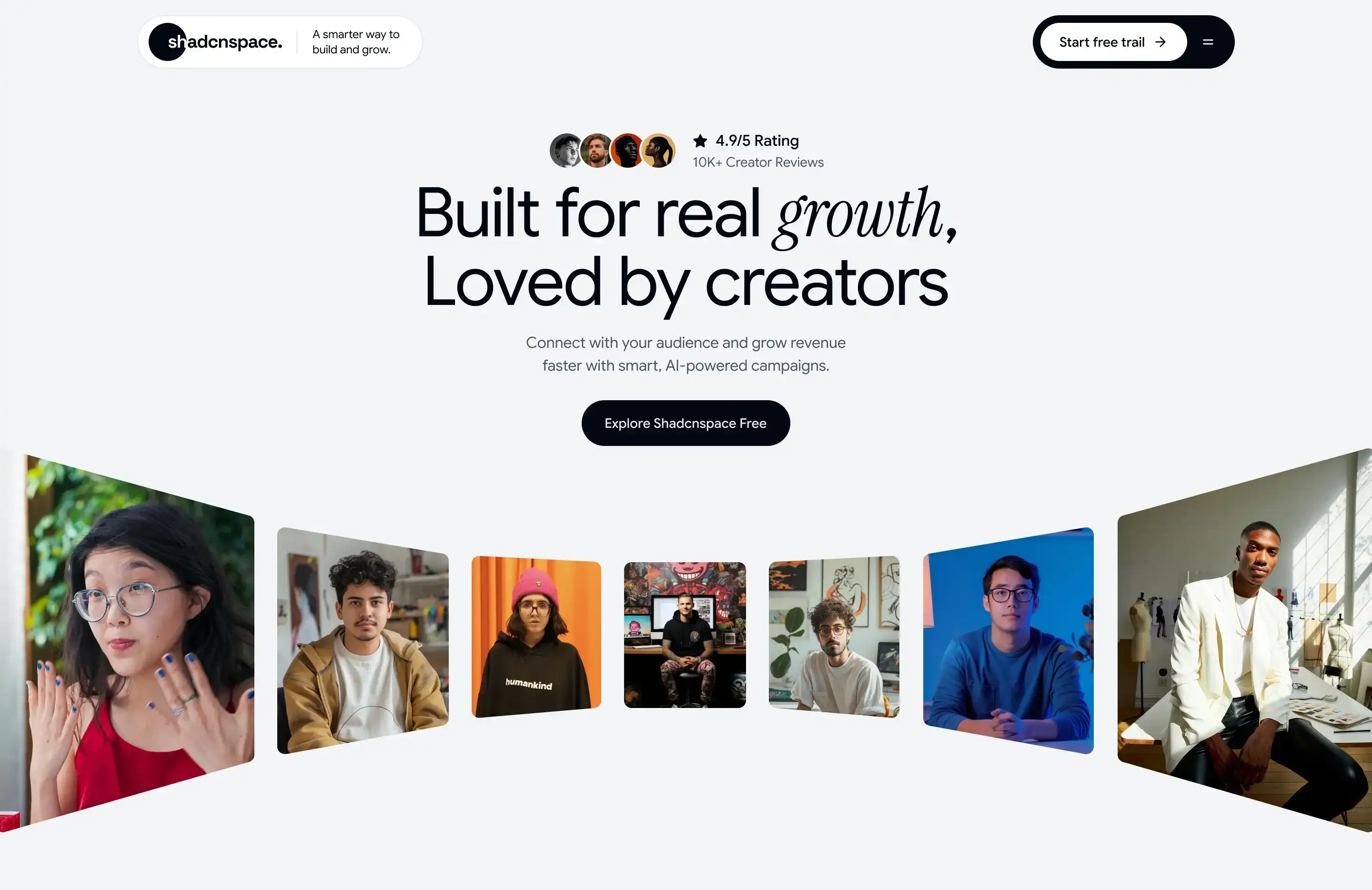 Hero 22 - Creator Growth Hero Section
