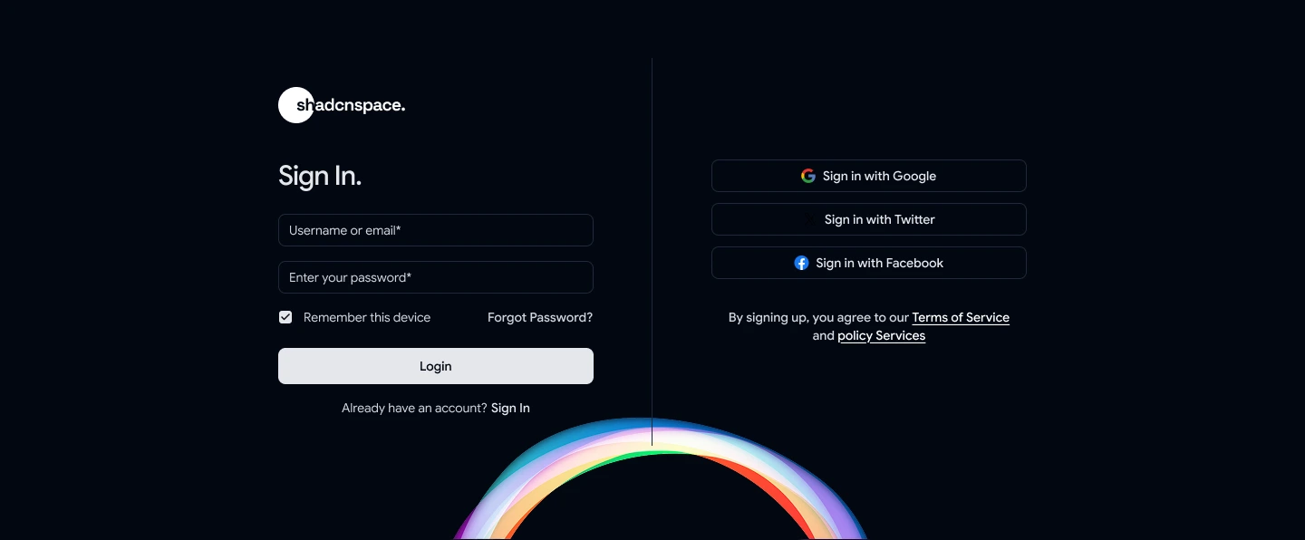 Login 06 - Split Authentication Login