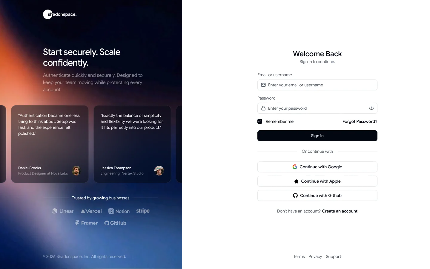 Login 07 - Video Background Split Login