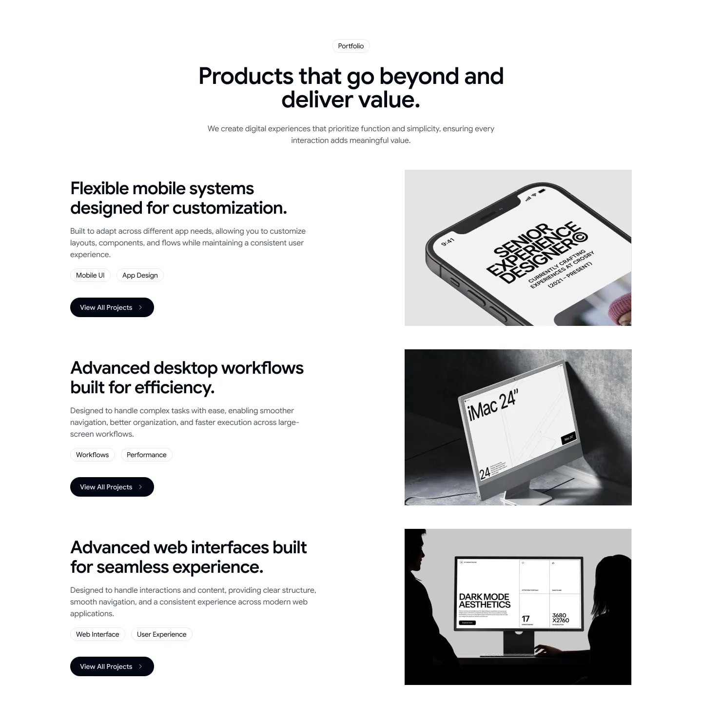 Portfolio 08 - Stacked Portfolio Section
