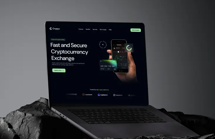 Crypgo - Shadcn UI Crypto Landing Page Template