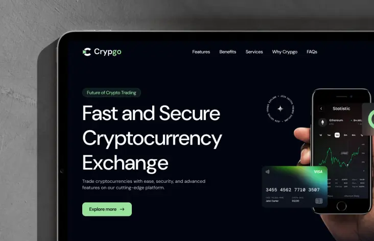 Crypgo - Shadcn UI Crypto Landing Page Template screenshot 4