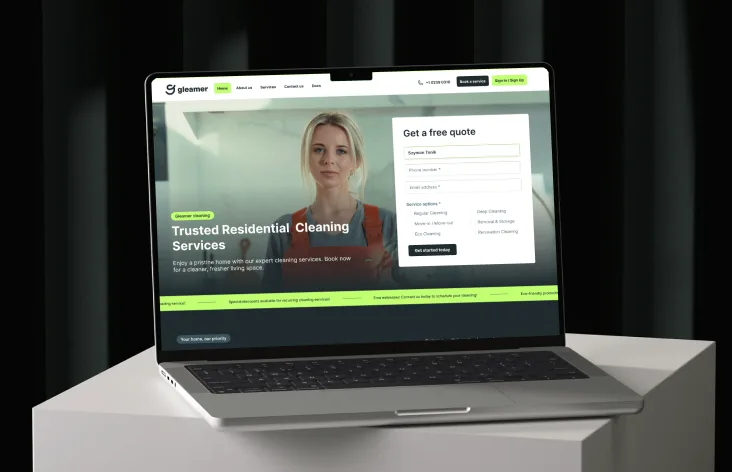 Gleamer - Shadcn Cleaning Services Website Template screenshot 4