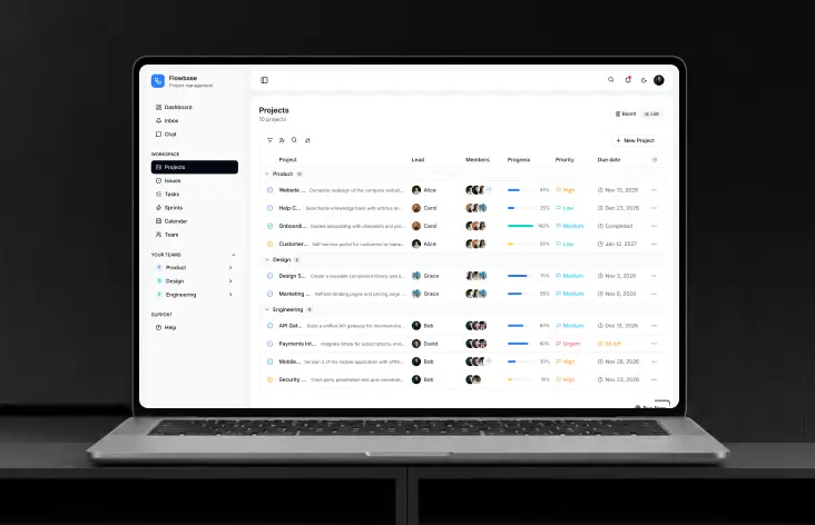 PMS - Project Management Dashboard Template screenshot 2