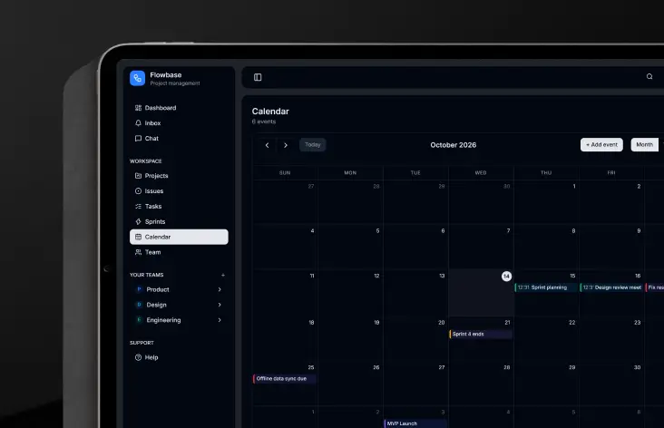 PMS - Project Management Dashboard Template screenshot 4