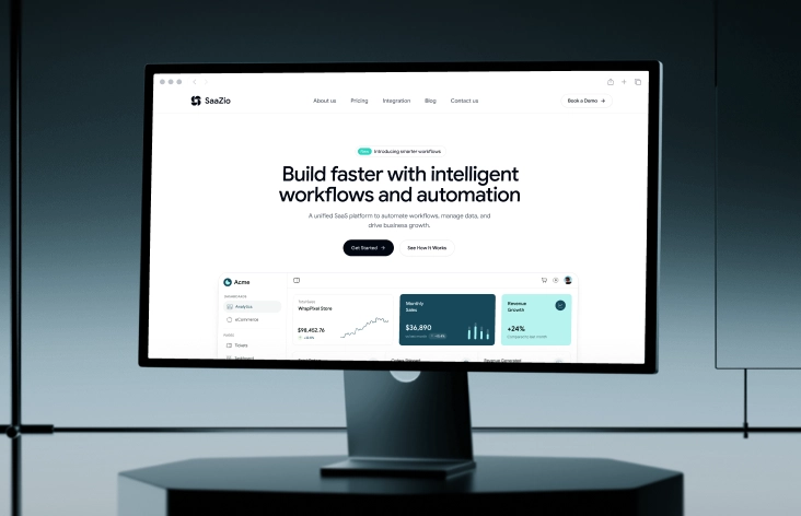 Saazio - Shadcn SaaS Product Website Template screenshot 1
