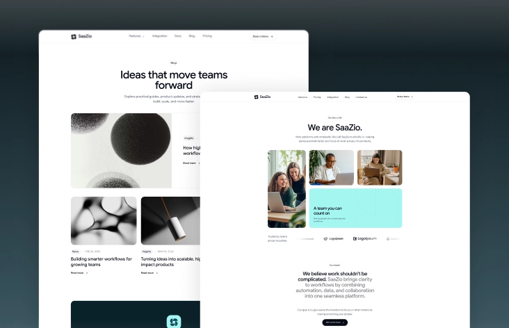 Saazio - Shadcn SaaS Product Website Template screenshot 3