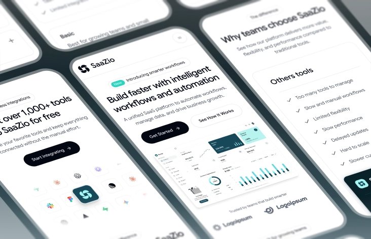 Saazio - Shadcn SaaS Product Website Template screenshot 4