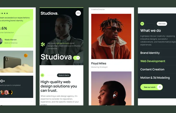 Studiova - Shadcn Creative Web Agency Template screenshot 3