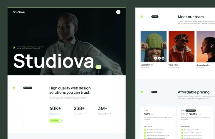 Studiova - Shadcn Creative Web Agency Template screenshot 4
