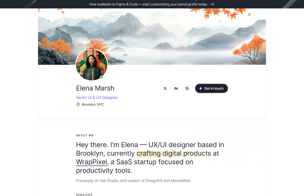 Typefolio - Shadcn UI Personal Portfolio Template screenshot 1