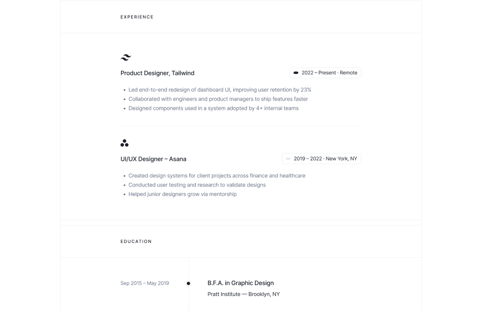 Typefolio - Shadcn UI Personal Portfolio Template screenshot 3